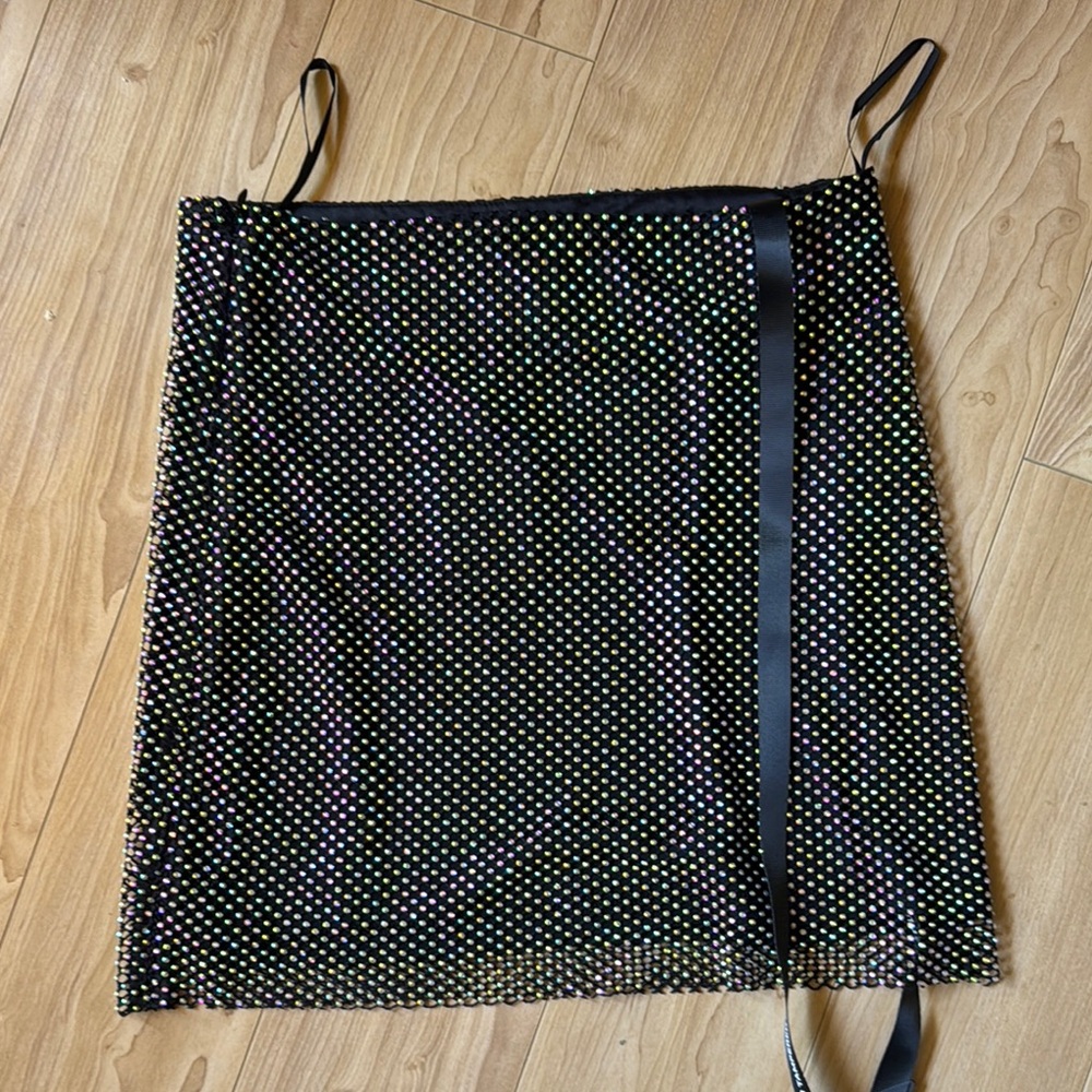 BLACK ROMI DIAMENTE SKIRT